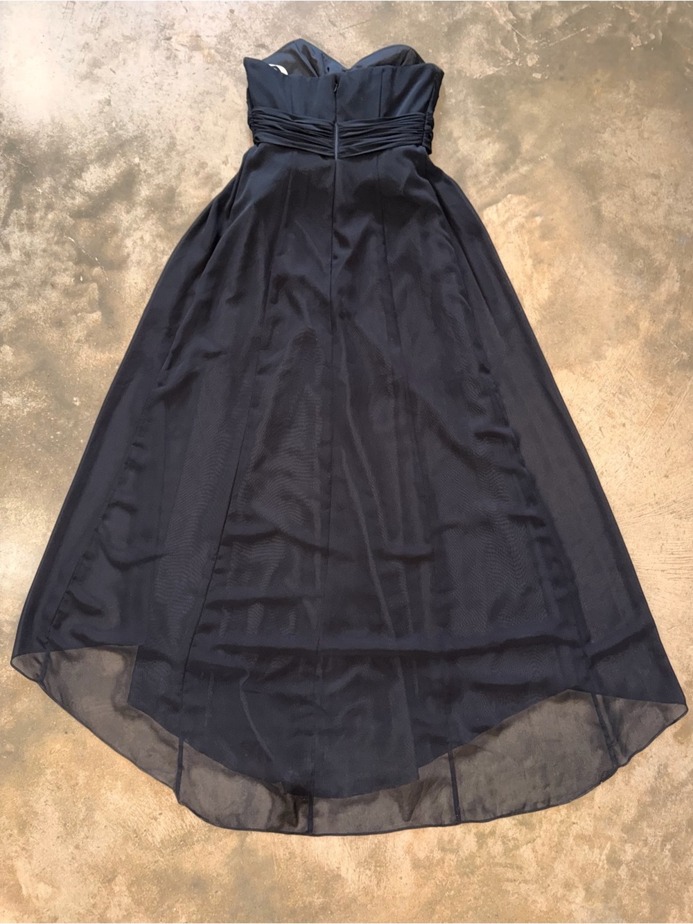 David’s Bridal Black Strapless Beaded Sweetheart Formal Dress Size 2 - Picture 3 of 12